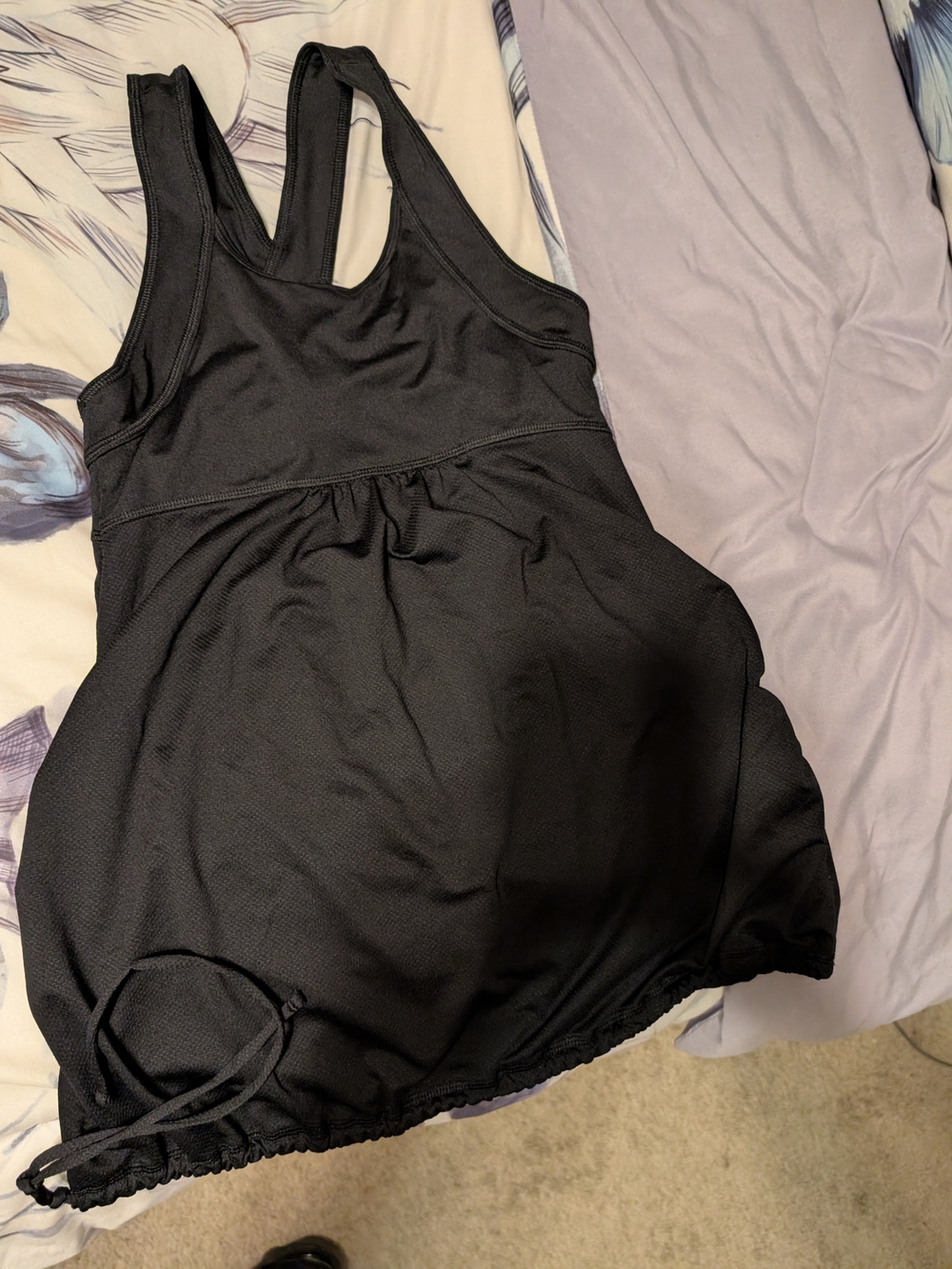 Champion Black Racerback Tank Top with Drawcord